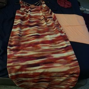 Dress has slits down the side